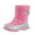 thumbnail image 1 of Povozer Girls Boys Snow Boots Winter Outdoor Waterproof Slip Resistant Shoes(Pink,11), 1 of 5