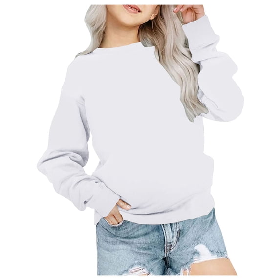 Povozer Girls Boys Zip Up Hoodie Toddler Clothes For Girls,Children's Round Neck Sweater Top Toddler Kids Girls Boys Girls Fashion Size 9-10 Years,White