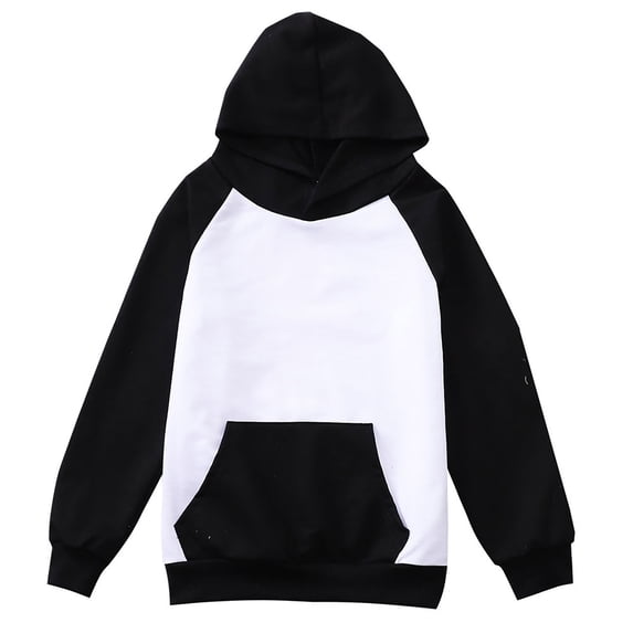 Povozer Girls Casual Long Sleeve Hoodies,Girls Warm Hoodie Pullover Long Sleeve Cute Graphic Top Girls Fashion Size 9-10 Years,Black