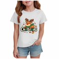 thumbnail image 1 of Povozer Girls Christmas Shirt Kids Christmas Tree Graphic T-Shirt Boys Girls Christmas Shirts Toddler Kids Merry and Bright Shirt,Size 7-8 Years,White, 1 of 6