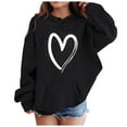 thumbnail image 1 of Povozer Girls Crewneck Sweatshirt Soft Midweight Pullover for Girls(Black,11-12 Years), 1 of 4