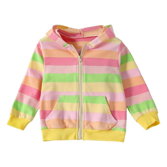 Povozer Girls Fleece Jacket for Kids Fall Winter Coat Zip up Girls Sweatshirt(Green,6-7T)
