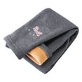 thumbnail image 1 of Povozer Girls Fleece Lined Leggings Kids Skinny Warm Thick Cable Knit Pants(Dark Gray,100), 1 of 4
