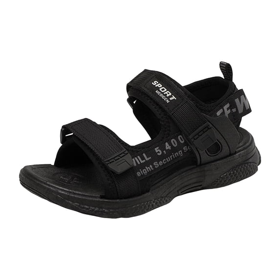 Povozer Girls Hiking Sandals 2025 Sandal Boys Big Kid Toddler Sliders Shoes Beach Sandals with Soft Soles In Summer Gymnastic Slides(Toddler/Little Kid/Big Kid) for US Size 2,Black