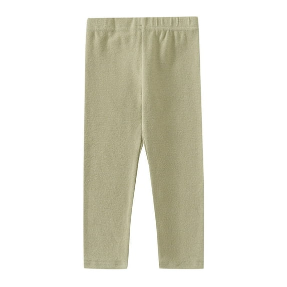 Povozer Girls Legging Cotton Ankle Length Kids & Toddler Pants(Light Green,3-4 Years)