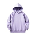 thumbnail image 1 of Povozer Girls Letter Print Hoodies Sweatshirt Fashion Y2k Trendy Girl's Letter Graphic Hoodie Lightweight Sweatshirts Cute Long Sleeve Pullover Top Size for 5-6 Years,Purple, 1 of 3