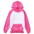 thumbnail image 1 of Povozer Girls Oversized Crewneck Sweatshirts Kids Fashion,Girls Warm Hoodie Pullover Long Sleeve Cute Graphic Top Girls Fashion Size 14-15 Years,Hot Pink, 1 of 5
