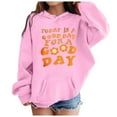 thumbnail image 1 of Povozer Girls Oversized Hoodies Fleece Pullover Sweatshirts,Girls Soft Hoodie Pullover Fleece Lined Long Sleeve Top Girls Fashion Size 4-5 Years,Pink, 1 of 4