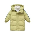 thumbnail image 1 of Povozer Girls' Puffer Jacket Soft Fleece Lined Warm Hooded Winter Coat(Green,5-6Y), 1 of 6