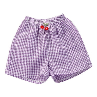 Povozer Girls Shorts Quick Dry Running Shorts(Purple,110)