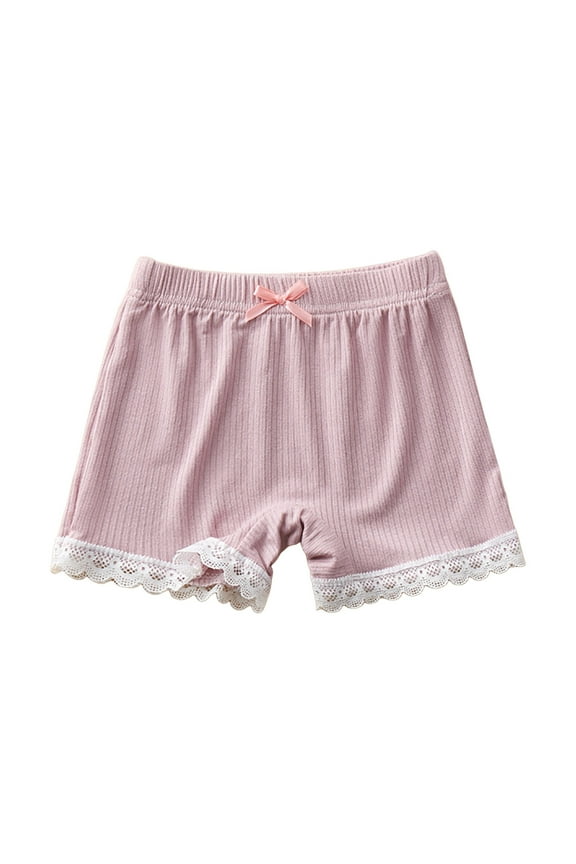 Girls' Super Soft Bikini Underwear Baby Toddler Girls' Underwear Solids Stripes Prints Tag-Free for 5-6 Years,Pink