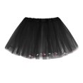 thumbnail image 1 of Povozer Girls Tutu Skirt Elastic Tulle Tutu Skirt Dance Ballet Tutu Kids(Black,2-12Y), 1 of 3