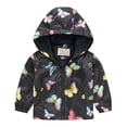 thumbnail image 1 of Povozer Girls Winter Coat Kids Zip-Up Hoodie Girls Boys Toddler Rain Jacket Kids Windbreaker Coat Baby Girl Boy Zip Hooded Outerwear Fall Infant Raincoat,Size 2-3 Years,Black, 1 of 5