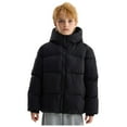 thumbnail image 1 of Povozer Girls Winter Coats Hooded Puffer Jackets Cotton Coats Snow Outwear(Black,9-10Y), 1 of 6