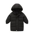 thumbnail image 1 of Povozer Girls Winter Coats Warm Jackets Puffer Cotton Wadding Outwear(Black,5-6Y), 1 of 2