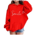 thumbnail image 1 of Povozer Girls and Toddlers' Pullover Hoodie Sweatshirt(Watermelon Red,3-4 Years), 1 of 4