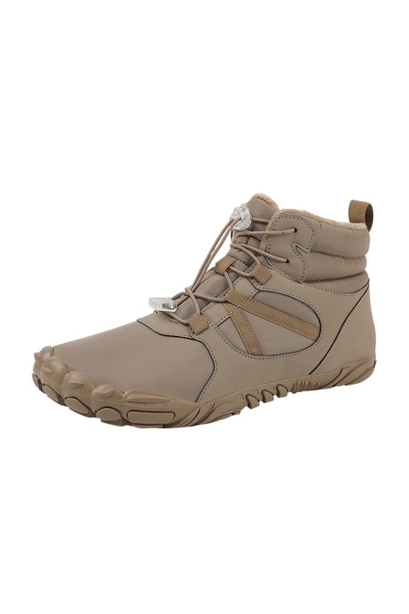 Hike Footwear Barefoot Shoes Womens Winter Thickened Non-Slip Universal Waterproof Barefoot Boots Snow Boots(Coffee,9)