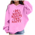 thumbnail image 1 of Povozer Hoodie Sweatshirt for Girls, Vintage Graphic Print Long Sleeve Hooded(Pink,12-18M), 1 of 4