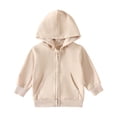 thumbnail image 1 of Povozer Hoodies for Teen Girls Sweatshirts for Teen Girls Hoodies Kids Printed Sweatshirt Long Sleeves Comfy Loose Pullover Clothing for Children Girls Boys Size for 6-12 Months,Beige, 1 of 7
