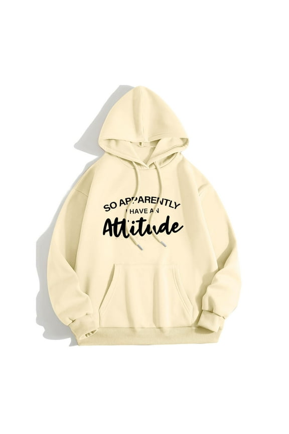 Hoodies for Women Cute Preppy Sweatshirt Teen Girls Long Sleeve Pullover Hooded Tops Fall Winter Clothes 2025(Beige,S)