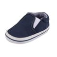 thumbnail image 1 of Povozer Infant Baby Boys Girls Canvas Sneaker Toddler Slip On Anti Skid Newborn First Walkers Shoes(Blue,5 Toddler), 1 of 6