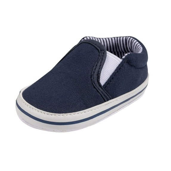 Povozer Infant Baby Boys Girls Canvas Sneaker Toddler Slip On Anti Skid Newborn First Walkers Shoes(Blue,5 Toddler)