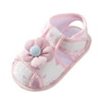 thumbnail image 1 of Povozer Infant Sandals Girls Baby Girl Shoes Baby Girls Summer Leather Sandals with Rubber Soles(Infant/Toddler) for 12,Pink, 1 of 4