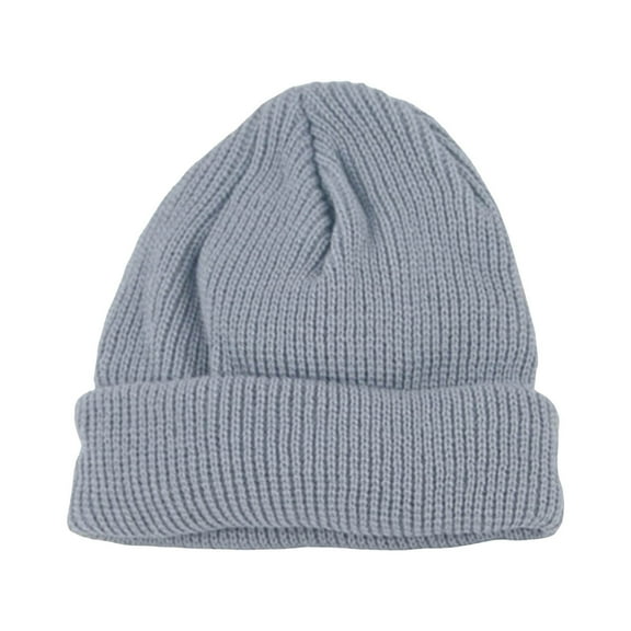 Povozer Kids Beanie Hat Winter Boys Girls Knit Beanies Caps Unisex Caps(Gray,1-9 Years)