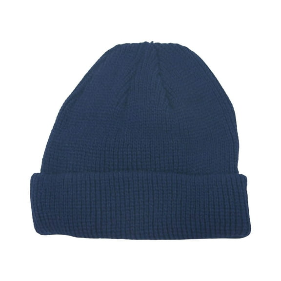 Povozer Kids Beanie Hat Winter Boys Girls Knit Beanies Caps Unisex Caps(Navy,1-9 Years)