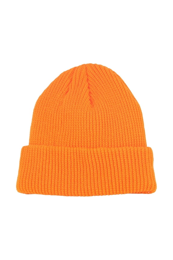 Kids Beanie Hat Winter Boys Girls Knit Beanies Caps Unisex Caps(Orange,1-9 Years)