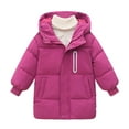 thumbnail image 1 of Povozer Kids Boy Girl Puffer Jacket Coat Hood Lightweight Warm Winter Outwear(Hot Pink,2-3Y), 1 of 4