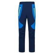 Povozer Kids Boy's Youth Windproof Waterproof Hiking Ski Snow Pants, Soft Shell Waist Warm Insulated Trousers(Navy,5-6 Years)