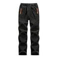 thumbnail image 1 of Povozer Kids Boys Girls Youth Waterproof Hiking Ski Snow Pants Elastic Waist Warm Insulated Pants(Black,10-12 Years), 1 of 4