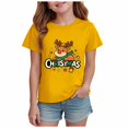 thumbnail image 1 of Povozer Kids Christmas Shirt Boys Girls Boys Girls Christmas Shirts Toddler Kids Merry and Bright Shirt,Size 13-14 Years,Yellow, 1 of 6