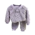 thumbnail image 1 of Povozer Kids Toddler Girls Boys Soft Comfy Modal Tencel Sleepwear Pajamas 2pcs Set(Purple,6-7 Years), 1 of 3