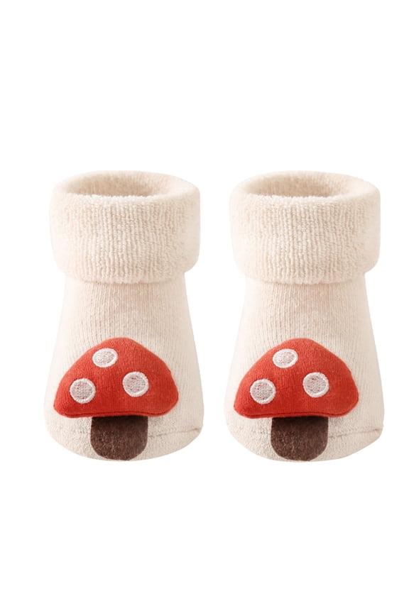 Kids Toddlers Boys and Girls Children Socks Winter Warm Socks Warm Socks Floor Socks(C,0-6 Months)