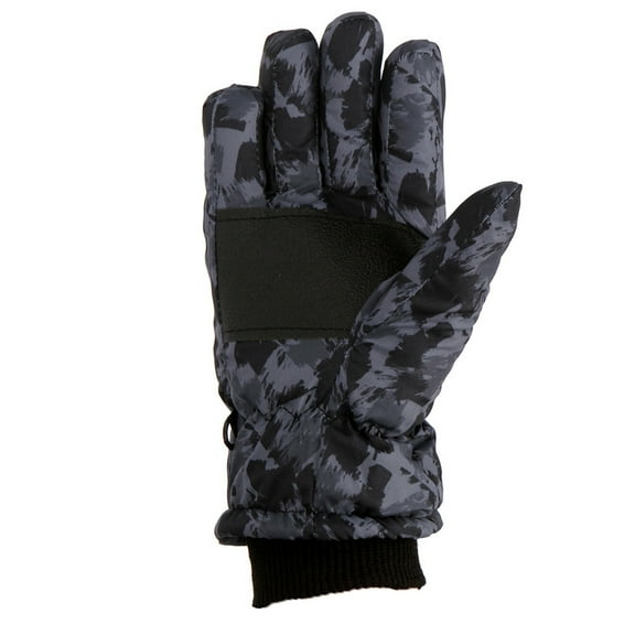 Povozer Kids Waterproof Gloves Snow Gloves Warm Winter Gloves for Kids Boys Girls(Gray,L)