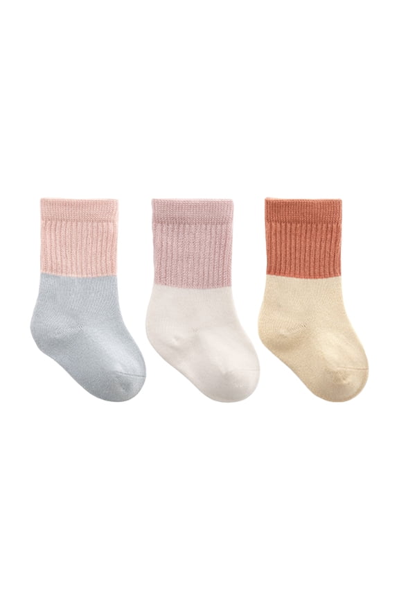 Kids Wool Hiking Socks Toddlers Boys Girls Cozy Thermal Winter Thick Warm Crew Socks 3 Pairs(Blue,6-12 Months)