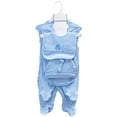 thumbnail image 1 of Povozer Layette Newborn Boy Set Infant Toddler 6 Piece Set Piece Baby Set Clothes Size 0-9 Months,Light Blue, 1 of 6
