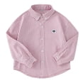 thumbnail image 1 of Povozer Long Sleeve Toddler Shirt Baby Boys' and Toddler Everyday Long Sleeve Graphic T-Shirts for 10-12 Years,Pink, 1 of 6