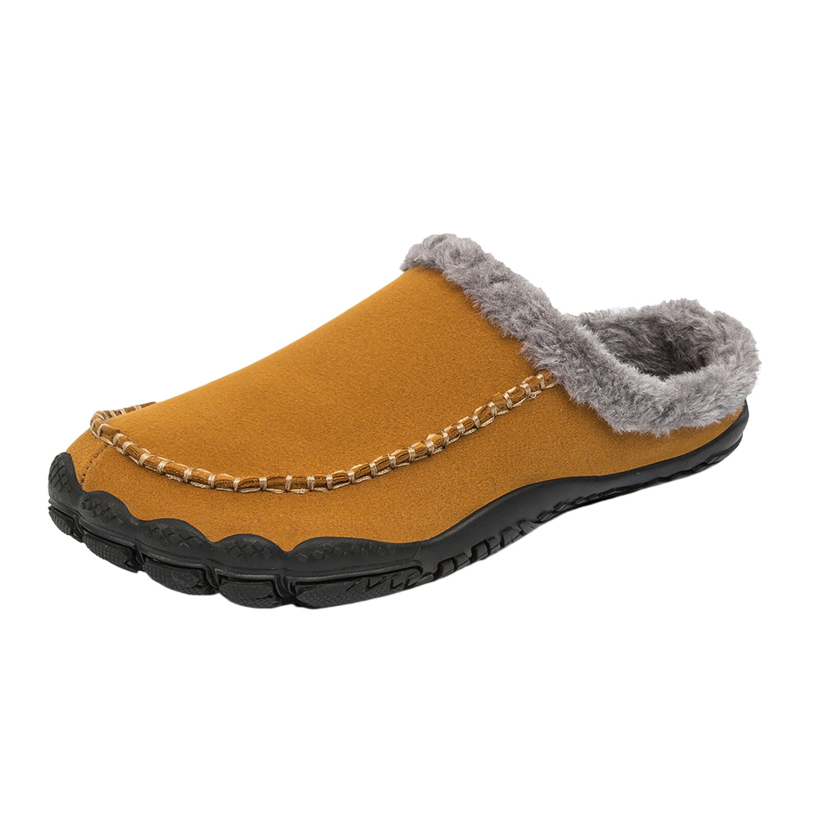 Povozer Mens Indoor Outdoor Breathable Memory Foam House Shoe Slipper