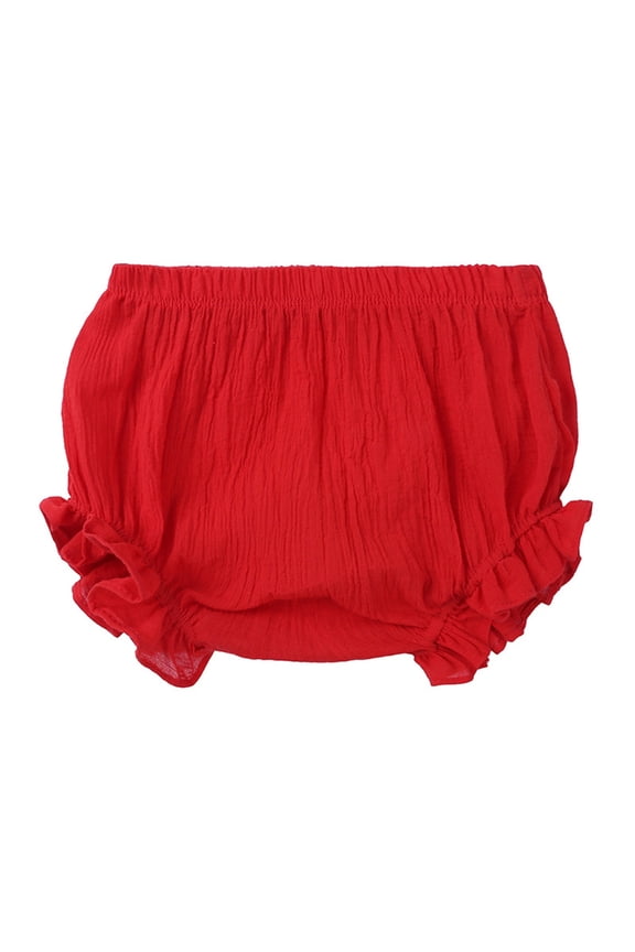 Newborn Baby Girls Boys Bubble Shorts Toddler Baby Boy Girl Shorts Solid Color Cotton Shorts Waist Jogger Shorts Pants Athletic Shorts Girls for 12-18 Months,Red