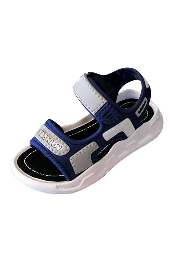 Sandals Toddler 2025 Toddler Little Kid Boys Girls Adjustable Strap Sandal(Toddler/Little Kid/Big Kid) for US Size 12,Blue
