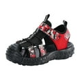 thumbnail image 1 of Povozer Sandals for Kids Boys Fisherman Sandals Kid's Boy's Girl's Soft Sole Close Toe Sport Beach Sandals for US 2,Red, 1 of 9