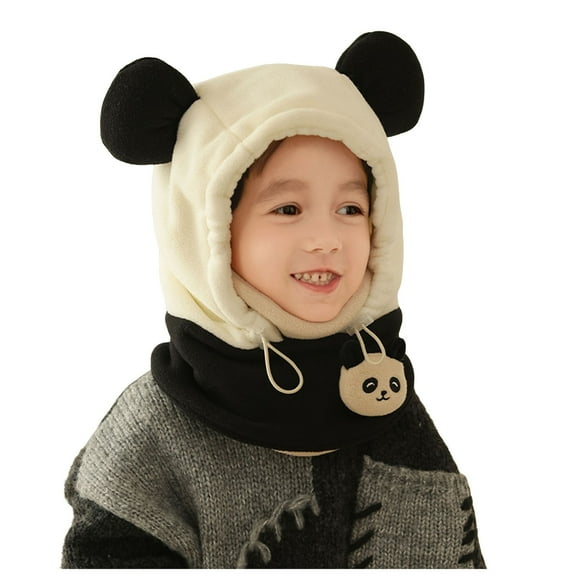 Povozer Ski Mask for Kids Winter Windproof Face Mask for Cold Weather(Black,One Size)