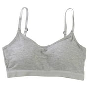 Povozer Teens Girls Training Bras Big Kids Lightly Padded Adjustable Sport BraGray,10-16Y