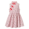 thumbnail image 1 of Povozer Todder Girls Chinese Outfit New Year Dresses with Tray Button Baby Cheongsam(Pink,2-3Y), 1 of 5