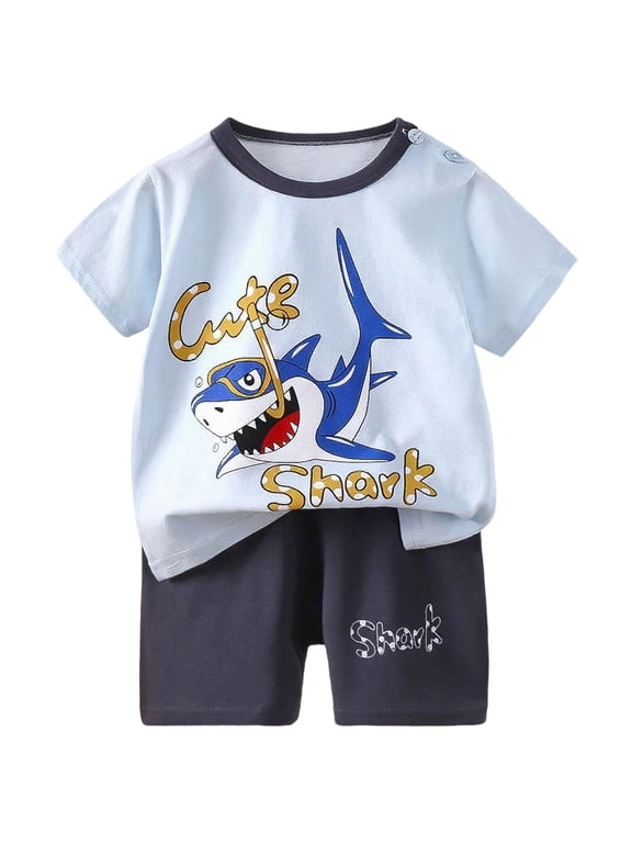 Toddler Baby Boy Clothes 2-3t Toddler Boys Holiday Outfit Sets Toddler Baby Boy Summer Clothes Set Letter Print Short Sleeve T Shirt Camouflage Shorts 2PCS Outfits,Size 2-3 Years,Light Blue