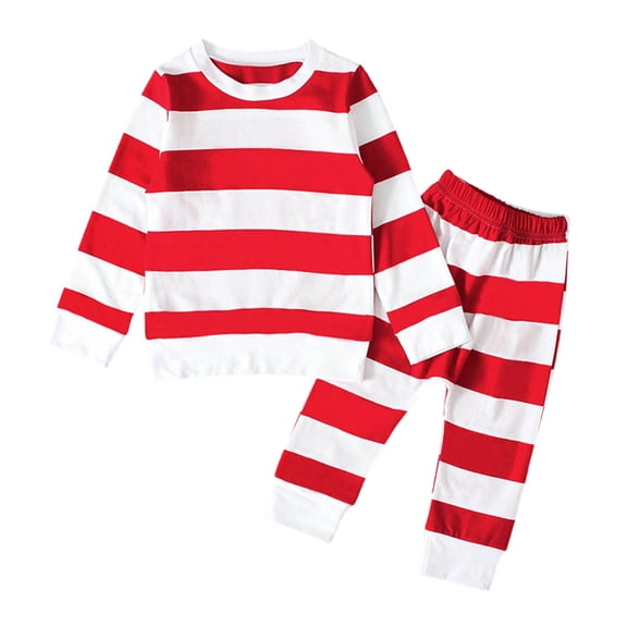 Povozer Toddler Baby Boy Clothes Suit Long Sleeve Round Neck T Shirt Pants 2pcs Set,Size 9-12 Months,White