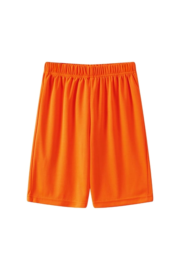 Toddler Baby Boy Girl Shorts Boys Cargo Shorts Kids Athletic Basketball Sweat Shorts Drawstring Waist Clothes with Pockets,Size 13-14 Years,Orange